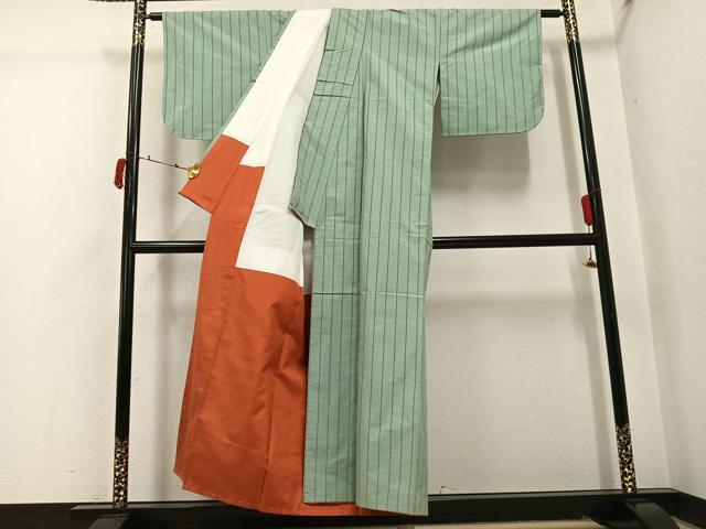 平和屋着物●上質な紬　間道　正絹　逸品　AABI8510ph