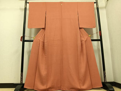 平和屋着物●上質な色無地　東雲色　正絹　逸品　AABI8512ph