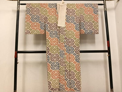 平和屋着物●長襦袢　袷　花尽くし　金彩　正絹　逸品　AABI8513ph