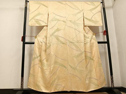 平和屋着物▼上質な小紋　幾何学文様　正絹　逸品　AABI8517ph