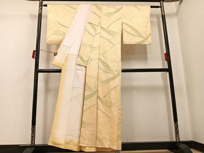 平和屋着物▼上質な小紋　幾何学文様　正絹　逸品　AABI8517ph