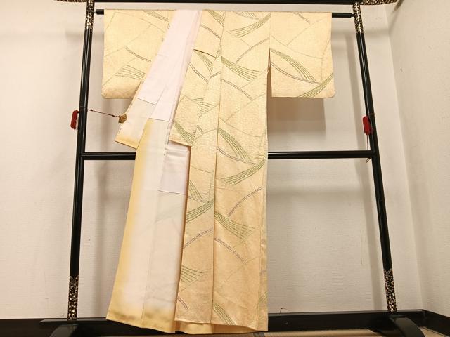 平和屋着物▼上質な小紋　幾何学文様　正絹　逸品　AABI8517ph
