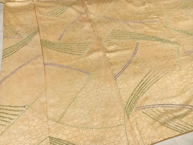 平和屋着物▼上質な小紋　幾何学文様　正絹　逸品　AABI8517ph