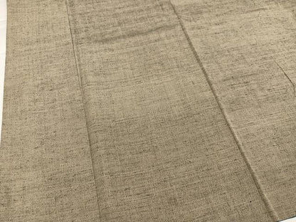 平和屋着物●男性　紬　色無地　利休白茶色　正絹　逸品　AABI8518ph