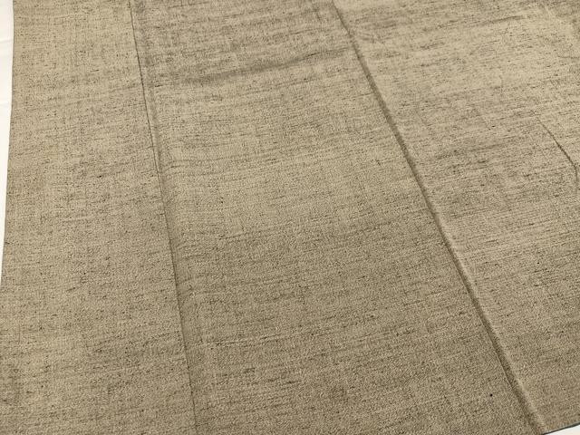 平和屋着物●男性　紬　色無地　利休白茶色　正絹　逸品　AABI8518ph
