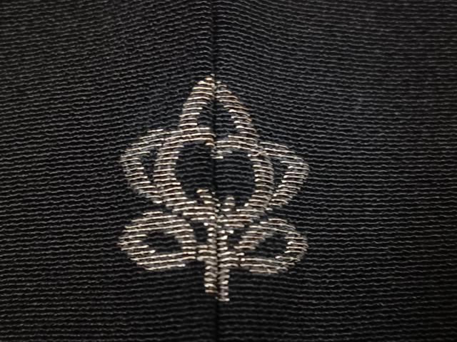 平和屋着物●訪問着　駒刺繍　絞り　笹文　黒地　金銀糸　正絹　逸品　AABI8521ph