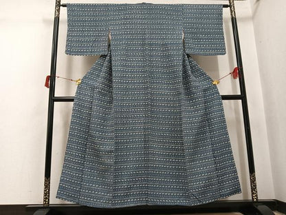 平和屋着物●上質な小紋　動物　正絹　逸品　AABI8529ph