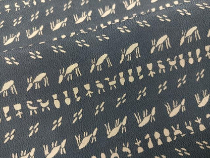 平和屋着物●上質な小紋　動物　正絹　逸品　AABI8529ph