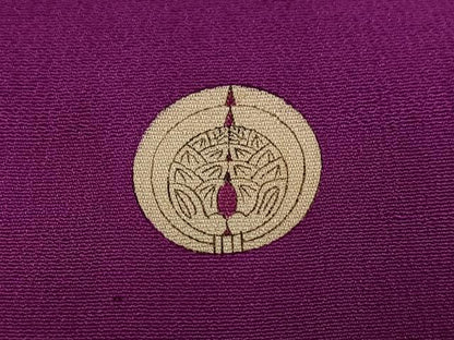 平和屋着物●アンティーク　大正ロマン　色無地　暗紅色　正絹　逸品　AABI8534ph