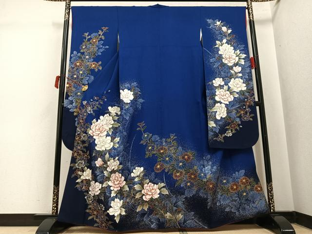 平和屋着物●豪華振袖　草花文　金彩　さが美扱い　正絹　逸品　AABI8537ph