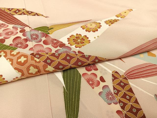 平和屋着物●本加賀友禅作家　牛坂源吾　色留袖　吉祥草花文　正絹　逸品　AABI8540ph