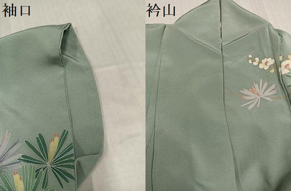 平和屋着物●訪問着　友禅　作家物　松竹梅風景文　正絹　逸品　AABI8543ph