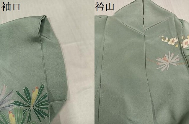 平和屋着物●訪問着　友禅　作家物　松竹梅風景文　正絹　逸品　AABI8543ph