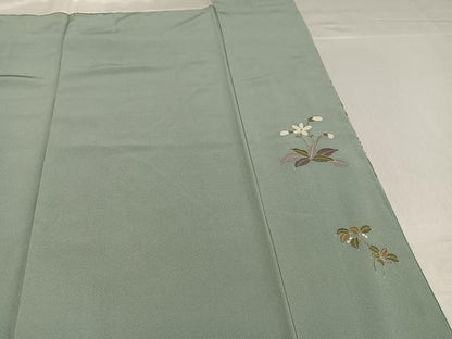 平和屋着物●訪問着　友禅　作家物　松竹梅風景文　正絹　逸品　AABI8543ph