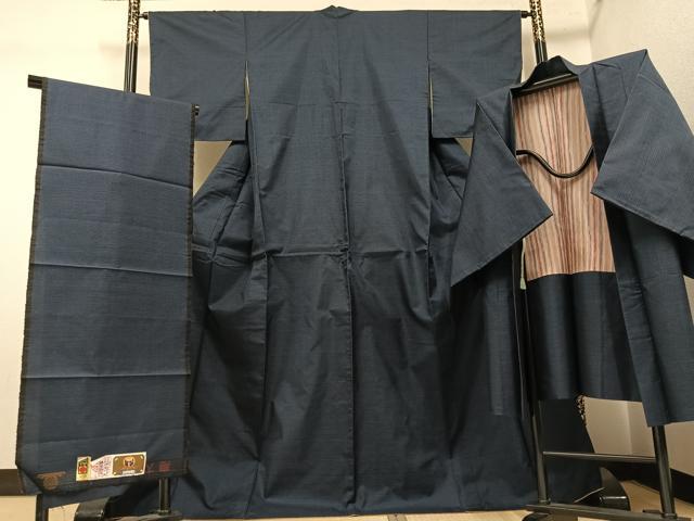 平和屋着物●本場大島紬　アンサンブル　100亀甲　総詰め　証紙付き　正絹　逸品　AABI8544ph