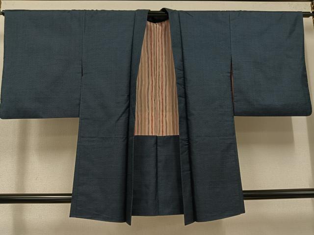 平和屋着物●本場大島紬　アンサンブル　100亀甲　総詰め　証紙付き　正絹　逸品　AABI8544ph