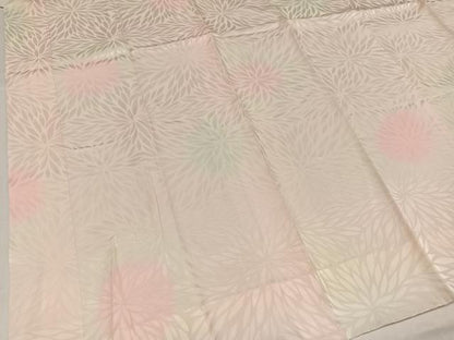 平和屋着物●振袖用長襦袢　袷　花地紋　暈し染め　正絹　逸品　AABI8545ph