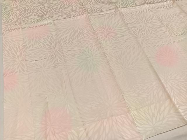 平和屋着物●振袖用長襦袢　袷　花地紋　暈し染め　正絹　逸品　AABI8545ph