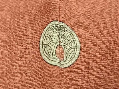 平和屋着物●上質な色無地　曙色　正絹　逸品　AABI8550ph