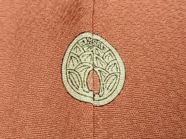 平和屋着物●上質な色無地　曙色　正絹　逸品　AABI8550ph