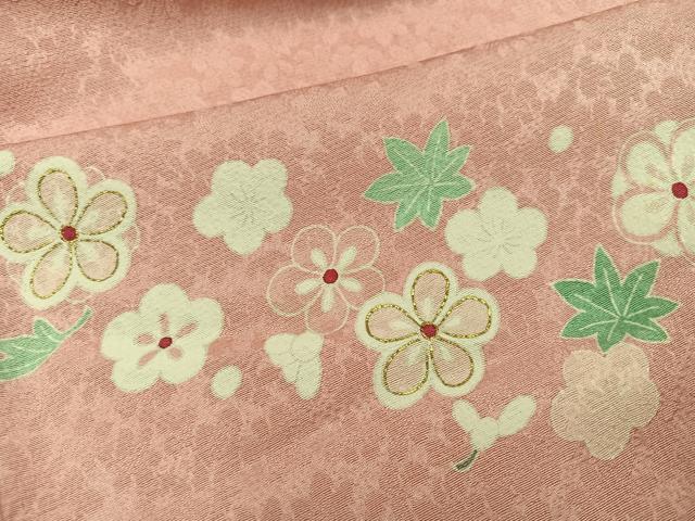 平和屋着物●訪問着　駒刺繍　草花文　金彩　高島屋扱い　正絹　逸品　AABI8555ph