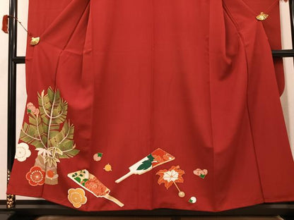 平和屋着物●豪華振袖 吉祥文 金彩 正絹 逸品 AABI8561ph