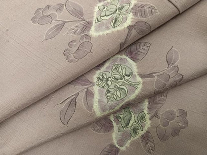 平和屋着物●上質な小紋 紬地 絞り 辻が花 正絹 逸品 AABI8563ph