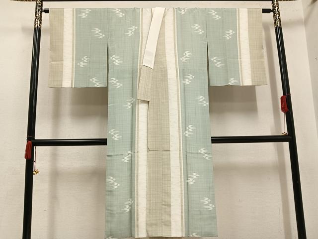 平和屋着物●長襦袢 袷 間道 正絹 逸品 AABI8565ph