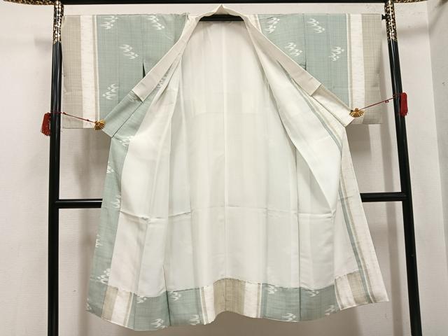 平和屋着物●長襦袢 袷 間道 正絹 逸品 AABI8565ph