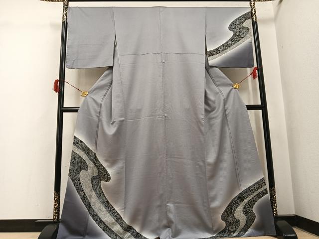 平和屋着物●訪問着　絞り　更紗文　暈し染め　正絹　逸品　AABI8567ph