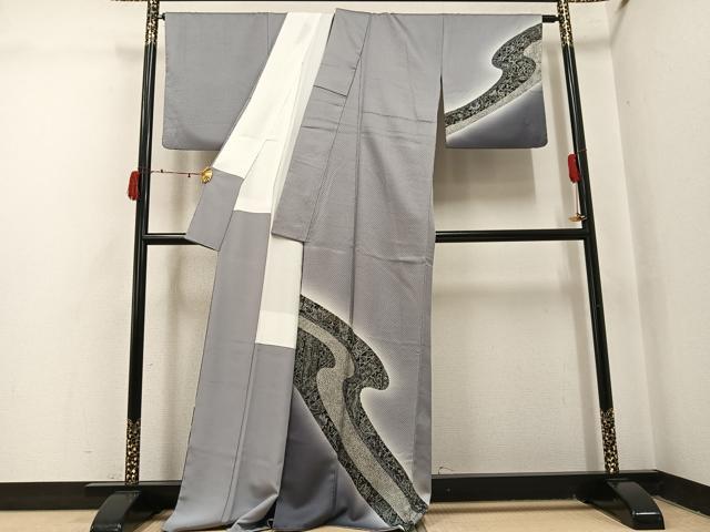 平和屋着物●訪問着　絞り　更紗文　暈し染め　正絹　逸品　AABI8567ph