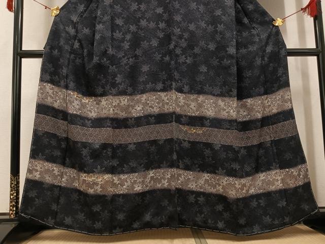 平和屋着物●訪問着　手描き　絞り　刺繍　雪輪草花文　金彩　正絹　逸品　未使用　AABI8573ph