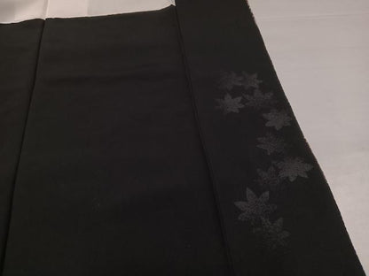 平和屋着物●訪問着　手描き　絞り　刺繍　雪輪草花文　金彩　正絹　逸品　未使用　AABI8573ph