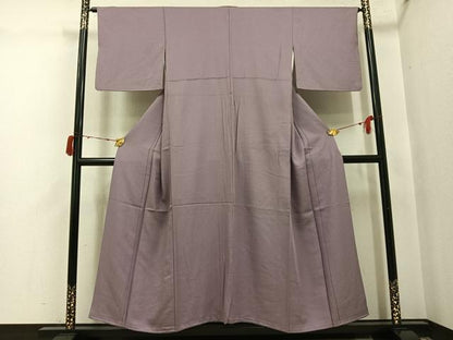 平和屋着物●上質な色無地　梅染色　正絹　逸品　AABI8577ph