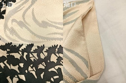 平和屋着物●訪問着　草花シルエット　鈴乃屋扱い　正絹　逸品　AABI8578ph