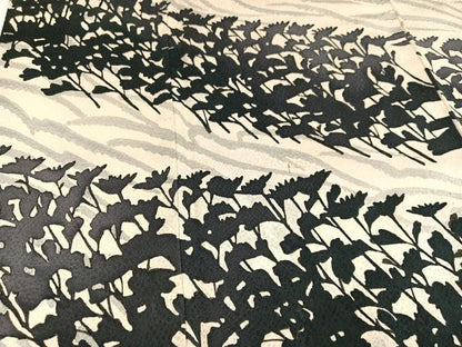平和屋着物●訪問着　草花シルエット　鈴乃屋扱い　正絹　逸品　AABI8578ph