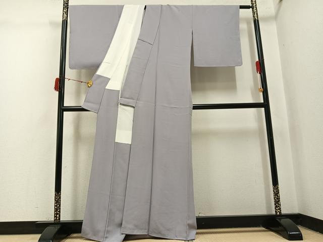 平和屋着物●本草木染作家　瑞寶　色無地　薄色　正絹　逸品　未使用　AABI8579ph