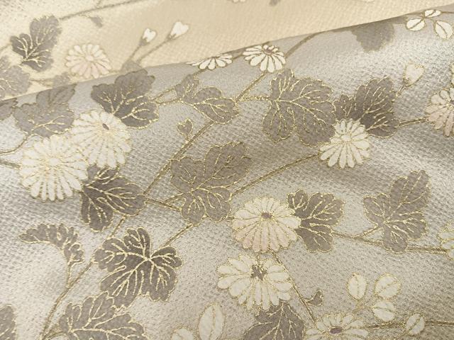 平和屋着物●訪問着　刺繍　枝花文　暈し染め　金彩　正絹　逸品　未使用　AABI8580ph