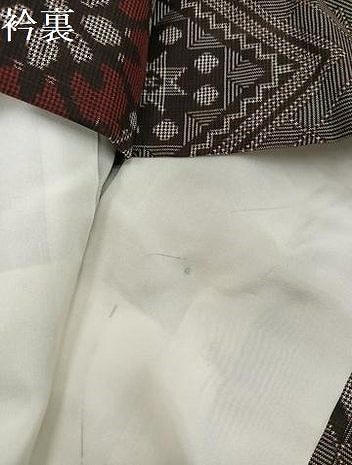平和屋着物●本場大島紬　龍郷絣　正絹　逸品　AABI8587ph