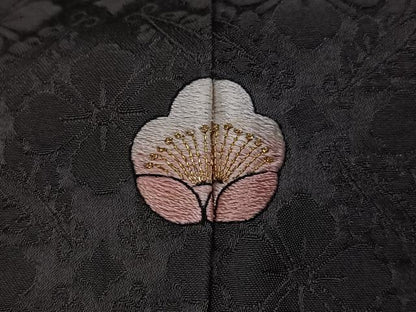 平和屋着物●上質な色無地　花地紋　消炭色　高島屋扱い　正絹　逸品　AABI8589ph