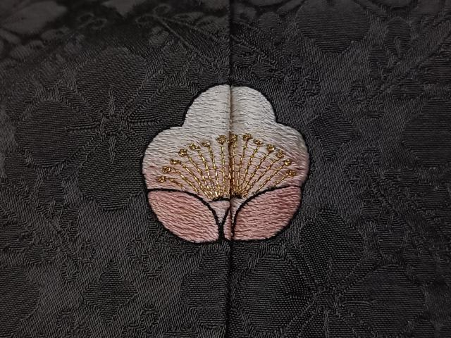 平和屋着物●上質な色無地　花地紋　消炭色　高島屋扱い　正絹　逸品　AABI8589ph