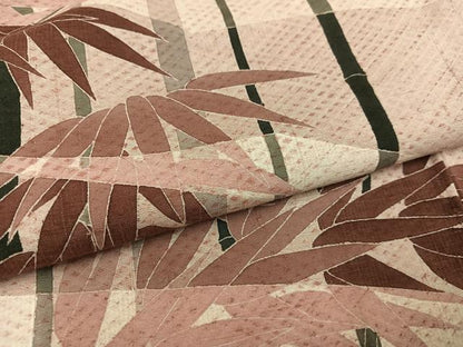 平和屋着物●訪問着　紬地　笹竹文　正絹　逸品　AABI8594ph