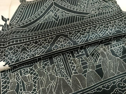 平和屋着物●豪華色留袖　人物立波風景文　銀彩　正絹　逸品　AABI8595ph
