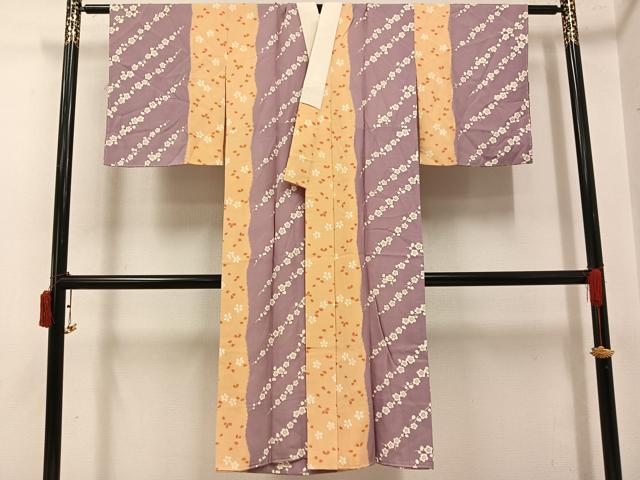 平和屋着物●長襦袢　袷　梅　桜　正絹　逸品　AABI8600ph