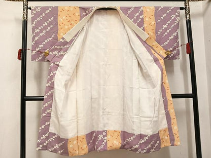 平和屋着物●長襦袢　袷　梅　桜　正絹　逸品　AABI8600ph