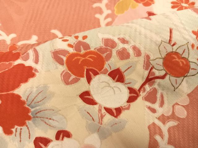 平和屋着物●アンティーク　大正ロマン　訪問着　草花文　金彩　正絹　逸品　AABI8601ph