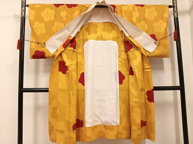 平和屋着物●長襦袢　無双仕立て　絞り　梅　半衿刺繍　正絹　逸品　AABI8603ph