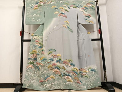 平和屋着物●訪問着　友禅　作家物　浜松花文　暈し染め　正絹　逸品　未使用　AABI8610ph