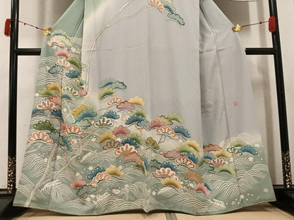 平和屋着物●訪問着　友禅　作家物　浜松花文　暈し染め　正絹　逸品　未使用　AABI8610ph