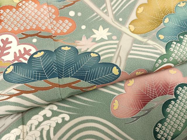 平和屋着物●訪問着　友禅　作家物　浜松花文　暈し染め　正絹　逸品　未使用　AABI8610ph